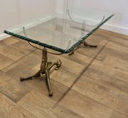  Brass & Glass Coffee Table, By Jean-Danial Salvat