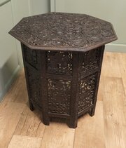 Collapsable Carved Mediterranean Occasional Table