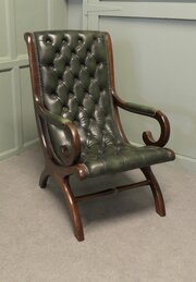 Dark Green Chesterfield Easy Chair