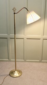 Edwardian Floor Standing, Swivel Reading Lamp