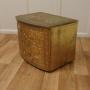 Embossed Arts and Crafts Brass Log or Coal Box  