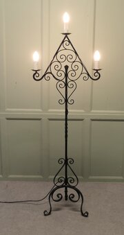 Floor Standing Wrought Iron Gothic Torchere