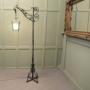 Floor Standing Wrought Iron Reading or Tavern Lamp
