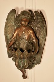 French Bronze Angel Wall Plaqu