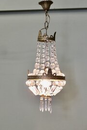 French Empire Style Tent And Baked Chandelier