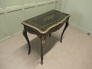 French Louis VX Style Ebonized Games Table 