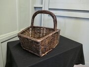French Market Sellers Antique Wicker Flower Basket