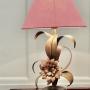 French Painted Toleware Conservatory  Table Lamp