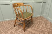 Golden Oak Smokers Bow Office Or Desk Chair  