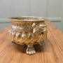 Gothic Brass Jardiniere with Lions Mask Handles
