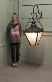 HUGE Painted Copper Wall Lantern 4ft4” High 