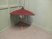Hand Made Art Deco Painted Bamboo Parasol