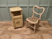 Hand Painted Bedside Cupboard, Balloon Back Chair