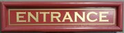 Hand Painted Red And Gold Leaf Entrance Sign  