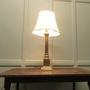 Heavy Brass Corinthian Column Table Lamp