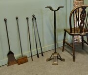 Huge French Iron Fire Tool Companion Set 