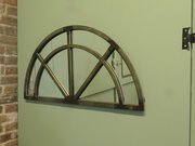 Industrial Style Arch Top Window Mirror 