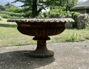 Large 19th Century Cast Iron Garden Urn, Jardinier