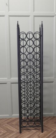 Large 42 Bottle Gothic Look Iron Wine Rack 