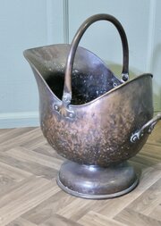 large arts crafts copper helmet coal scuttle Large Arts Crafts Copper Helmet Coal Scuttle
