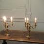 Large Brass 3 Branch Table Lamps “Candelabra