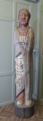 Large Carved Cigar Store Indian, Shop Trade Sign
