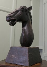 Large Carved Wooden Horse Head 