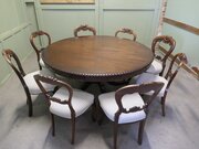 Large Centre Dining Table And 8 Chairs