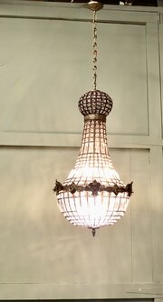 Large French Empire Balloon Style Chandelier