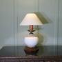 Large French Mid Century Ceramic Globe Lamp