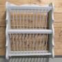 Large Painted Wall Hanging Pine Plate Rack