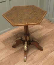 Neo Classical Pedestal Side Table Old Penny Top