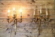 Pair Of French Neo Classical Brass Wall Lights