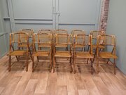 Set Of 10 Giant Bamboo Plantation Chairs, Dining  
