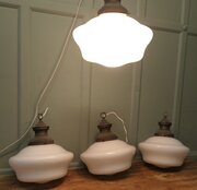 Set Of 4 Large Industrial Ceiling Lights