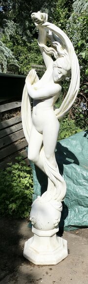Signed Art Nouveau Weathered Statue Of A Dancer 
