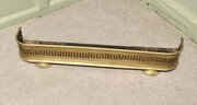 Small Victorian Pierced Brass Fender  