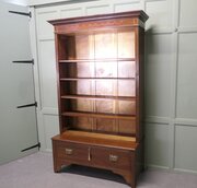 Tall Edwardian Walnut Bookcase