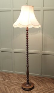 Turned Oak Floor Lamp, Standard Lamp