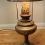 Unusual French Arts and Crafts Converted Oil Lamp