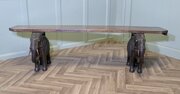 Unusual Window Seat Or Hall Bench With Elephants
