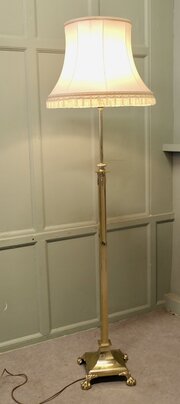 Very Tall Telescopic Brass Floor Lamp