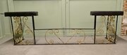 Very Large Decorative Wrought Iron Club Fender