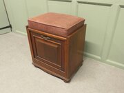 Victorian Walnut Upholstered Fall Front Piano Stool