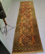Vintage Hall Runner, Traditional Pattern 12ft Rug