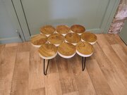 Wonderful Mid Century Folk Art Olive Wood Table
