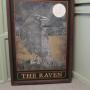 Wooden Iron Framed Hanging Pub Sign. The Raven 
