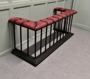 Wrought Iron & Leather WrapAround Fire Side Fender