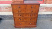 Antique Victorian Mahogany Chest Of Drawers 