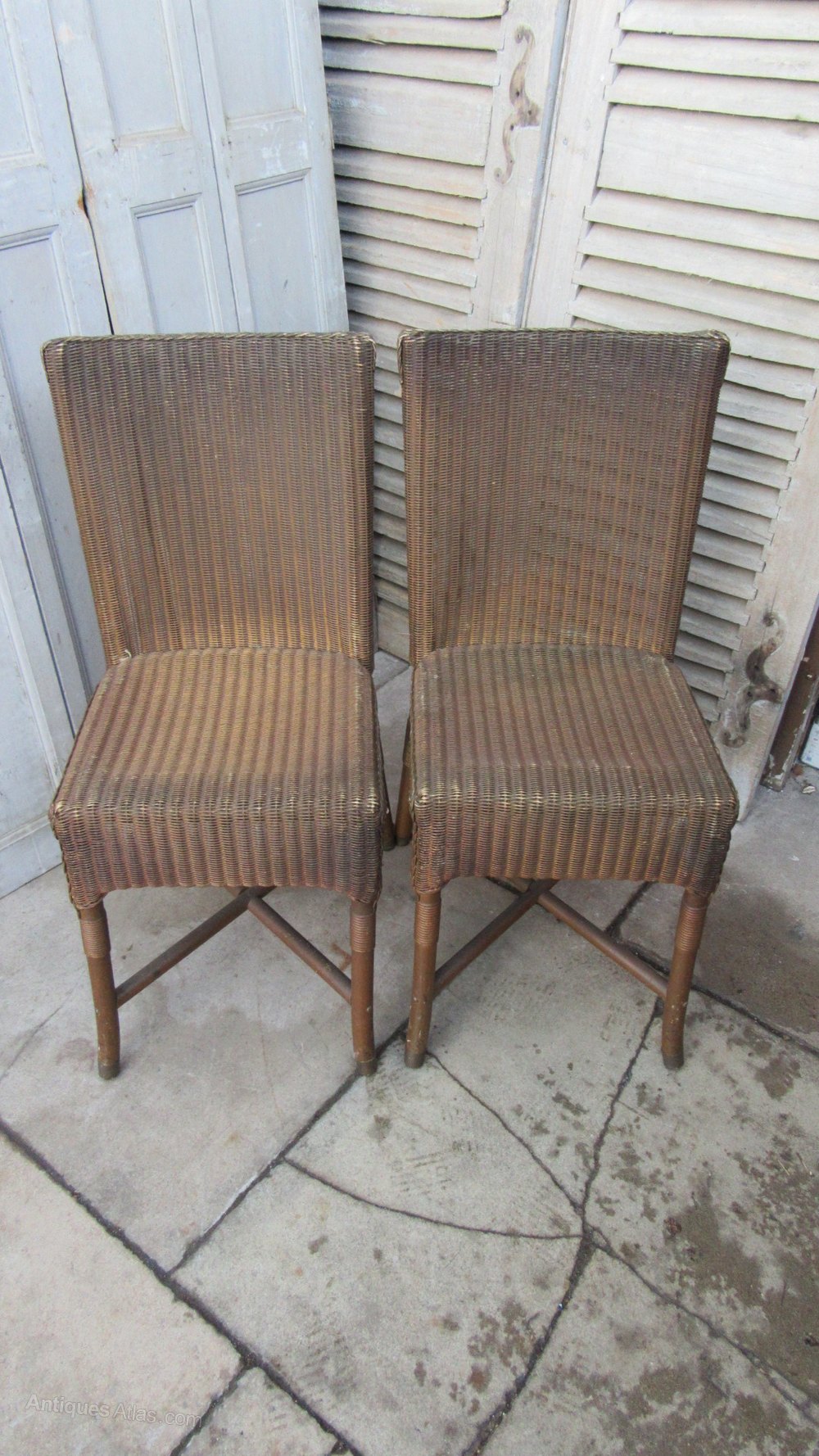 Pair Of Vintage Lloyd Loom Dining Chairs Antiques Atlas